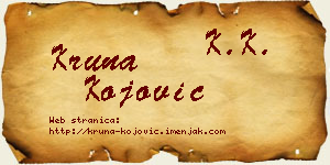 Kruna Kojović vizit kartica